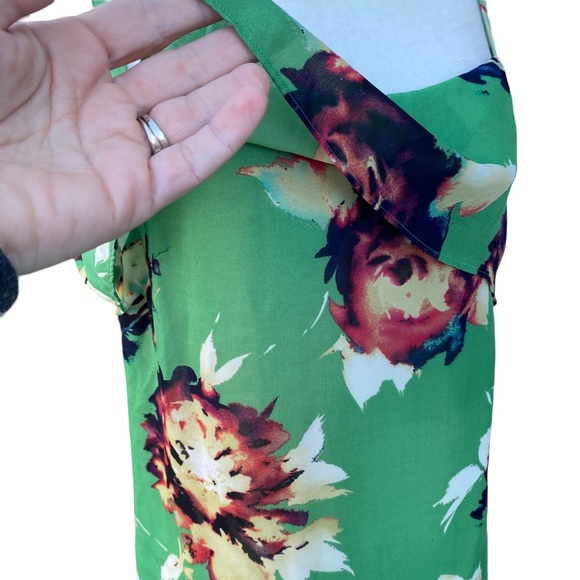 CABi Green Floral Flounce Tank Top M - Picture 6 of 13